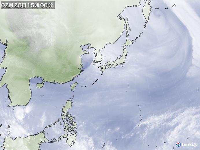 実況天気図(2018年02月28日)