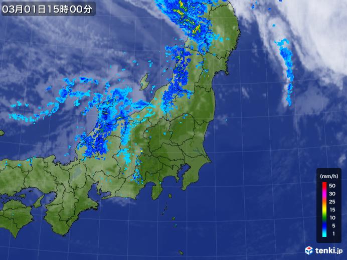 実況天気図(2018年03月01日)