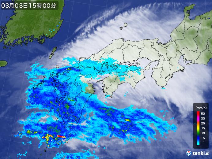 実況天気図(2018年03月03日)