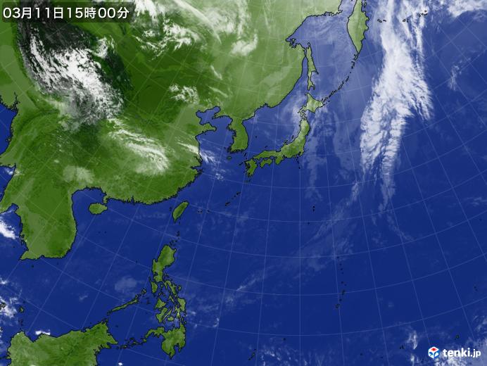 実況天気図(2018年03月11日)