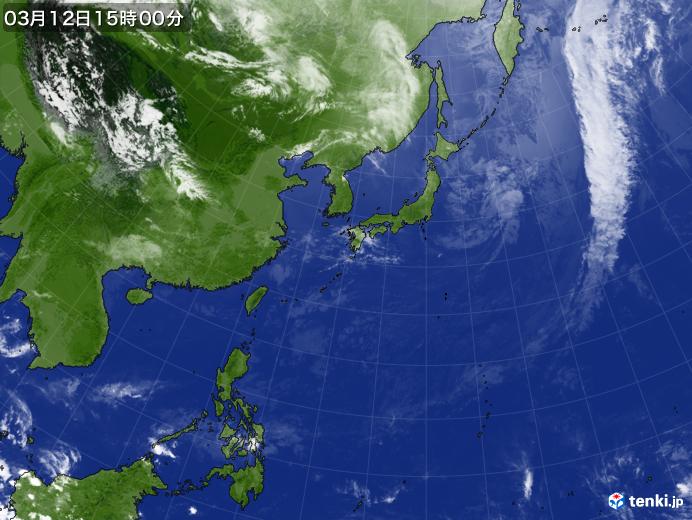 実況天気図(2018年03月12日)