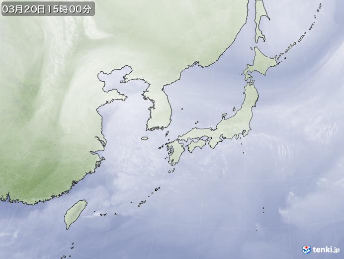 実況天気図(2018年03月20日)