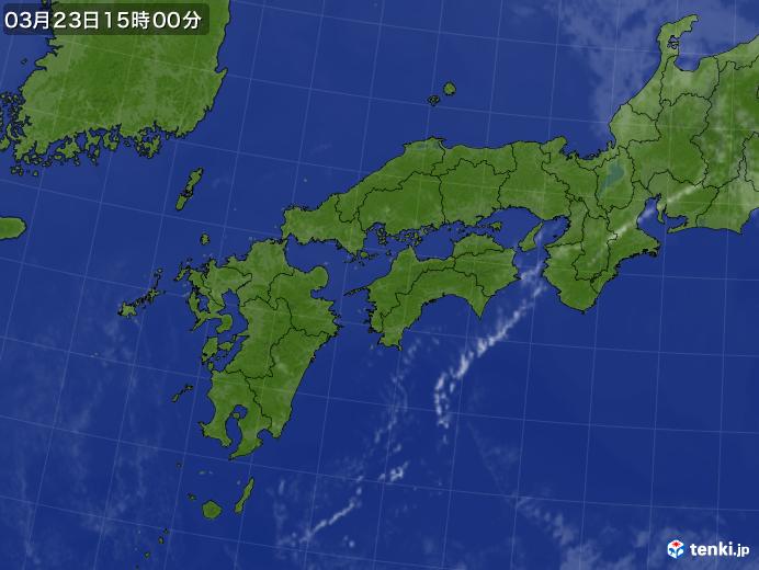 実況天気図(2018年03月23日)