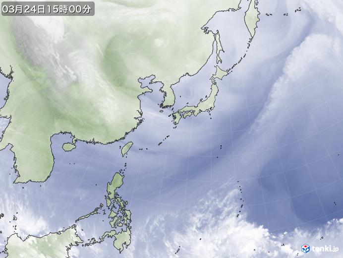 実況天気図(2018年03月24日)