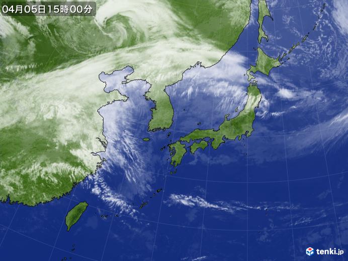 実況天気図(2018年04月05日)