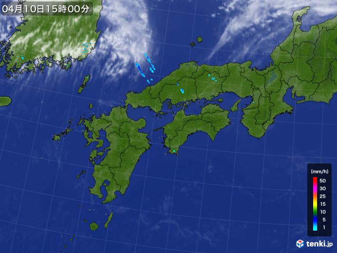 実況天気図(2018年04月10日)