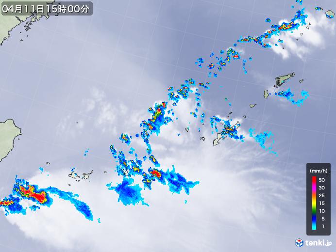 実況天気図(2018年04月11日)
