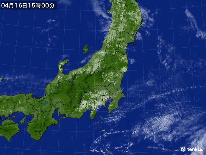 実況天気図(2018年04月16日)