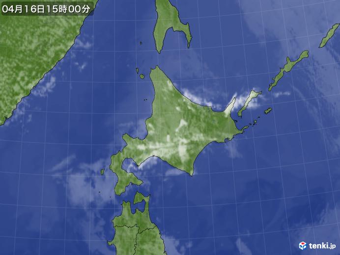 実況天気図(2018年04月16日)