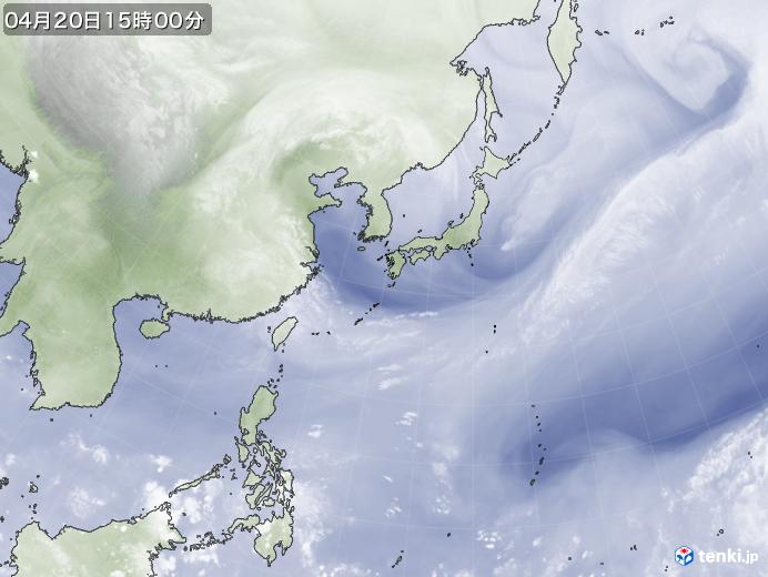 実況天気図(2018年04月20日)