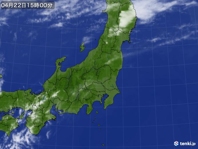 実況天気図(2018年04月22日)