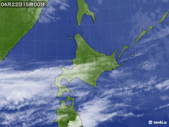 実況天気図(2018年04月22日)