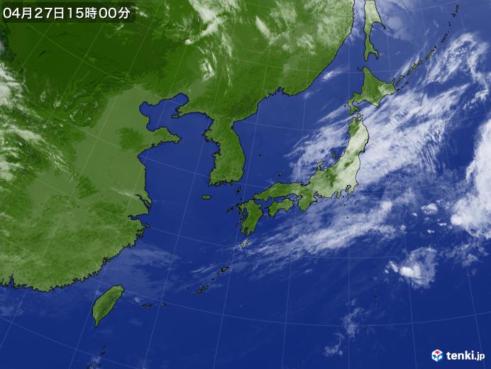 実況天気図(2018年04月27日)