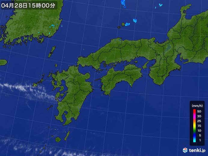 実況天気図(2018年04月28日)