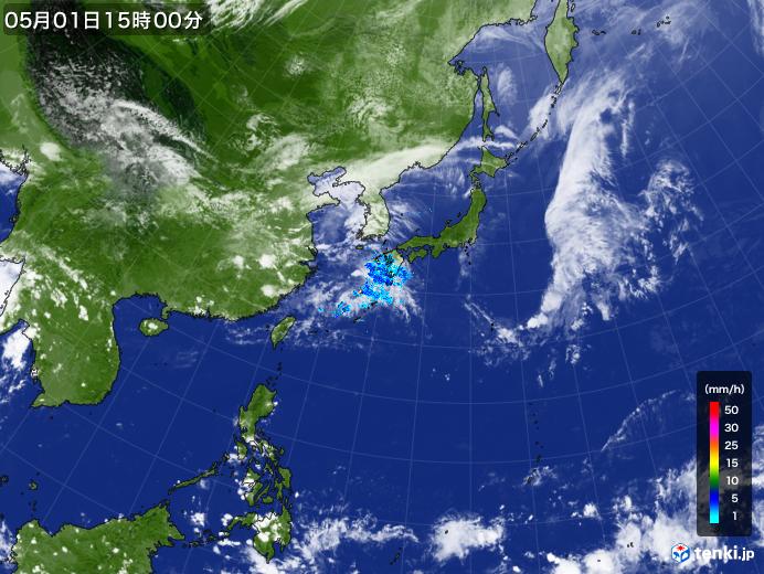 実況天気図(2018年05月01日)