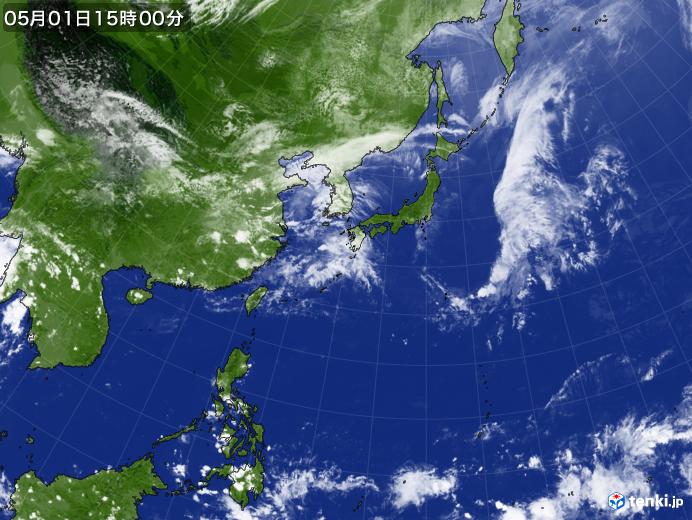 実況天気図(2018年05月01日)