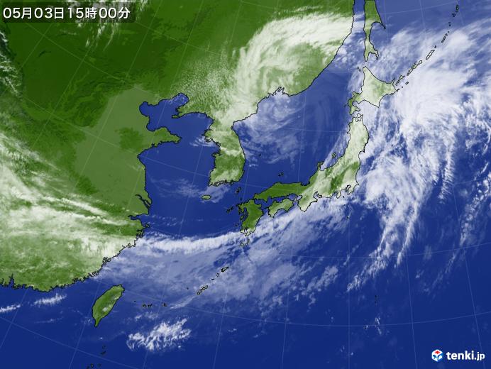 実況天気図(2018年05月03日)