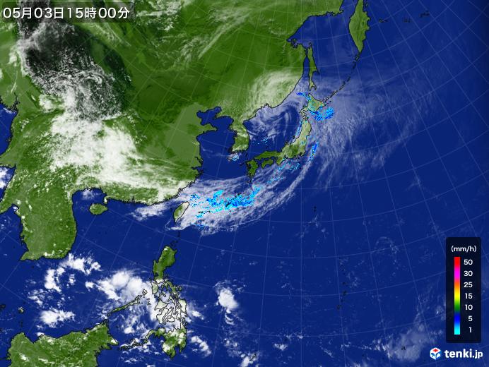実況天気図(2018年05月03日)