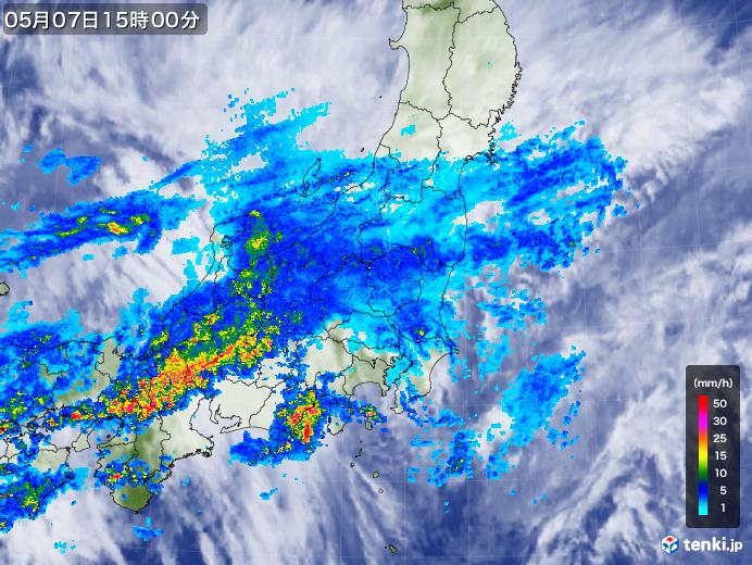 実況天気図(2018年05月07日)