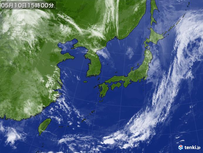 実況天気図(2018年05月10日)