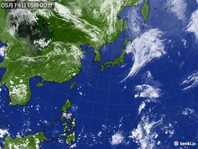 実況天気図(2018年05月14日)