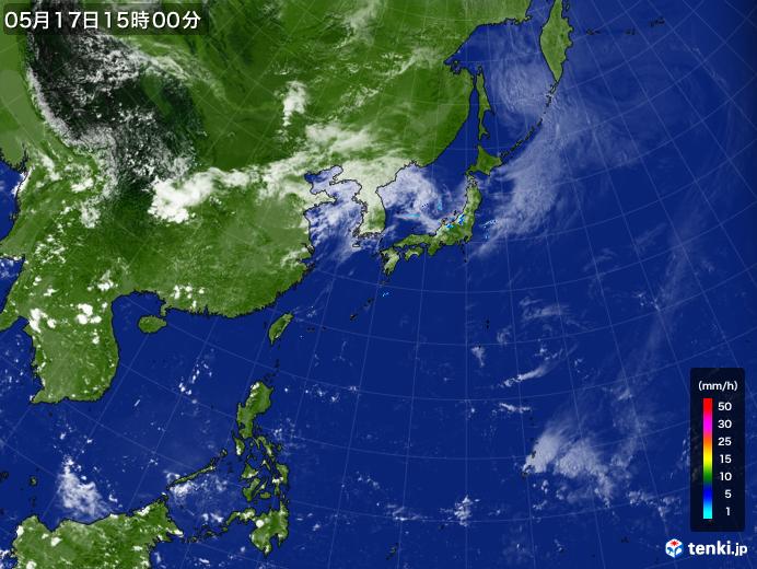 実況天気図(2018年05月17日)