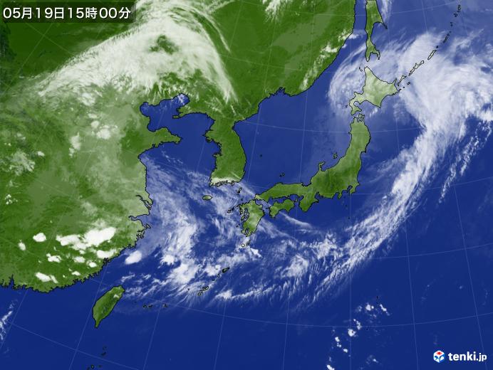 実況天気図(2018年05月19日)