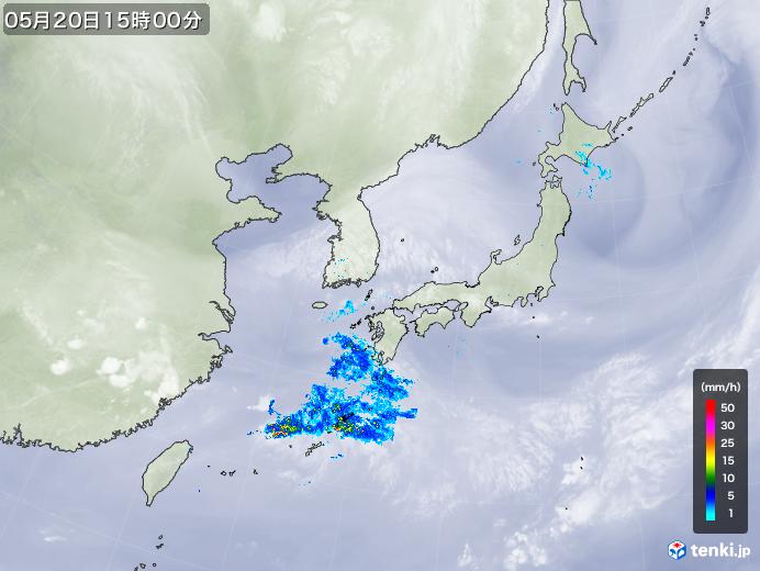 実況天気図(2018年05月20日)