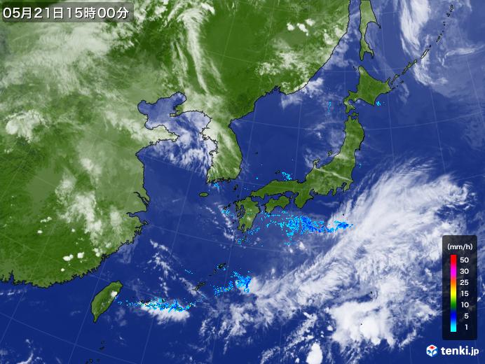 実況天気図(2018年05月21日)