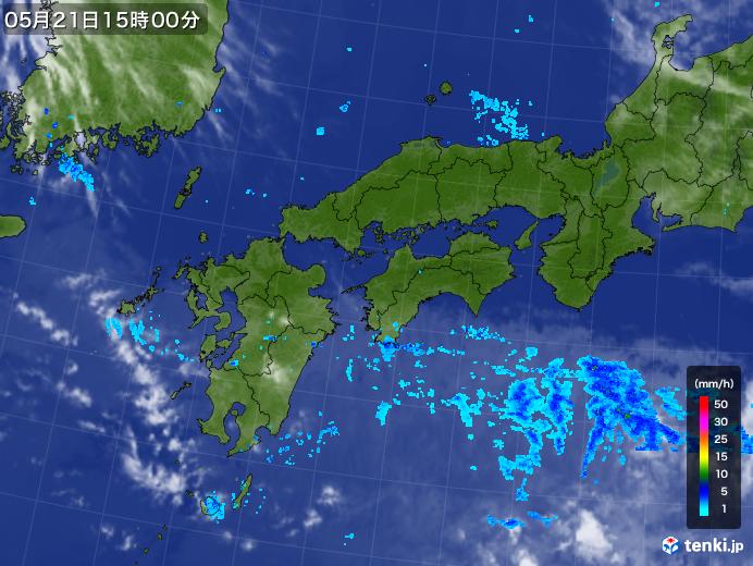 実況天気図(2018年05月21日)