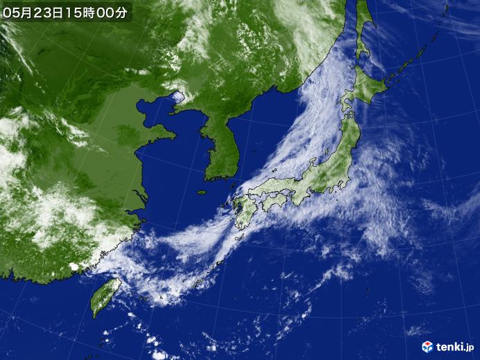実況天気図(2018年05月23日)
