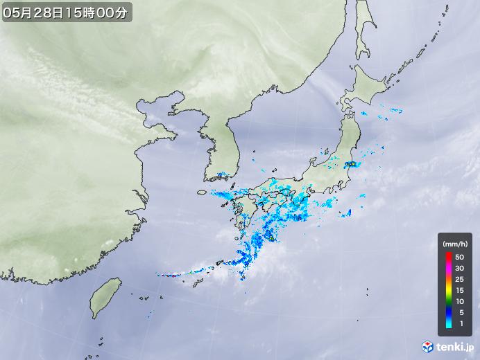 実況天気図(2018年05月28日)