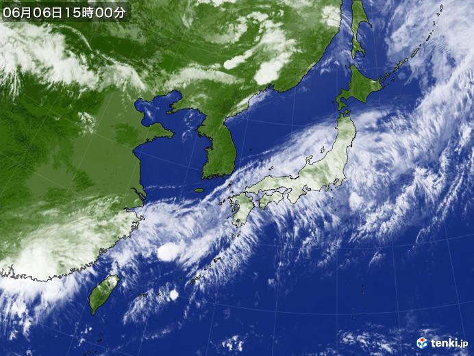 実況天気図(2018年06月06日)