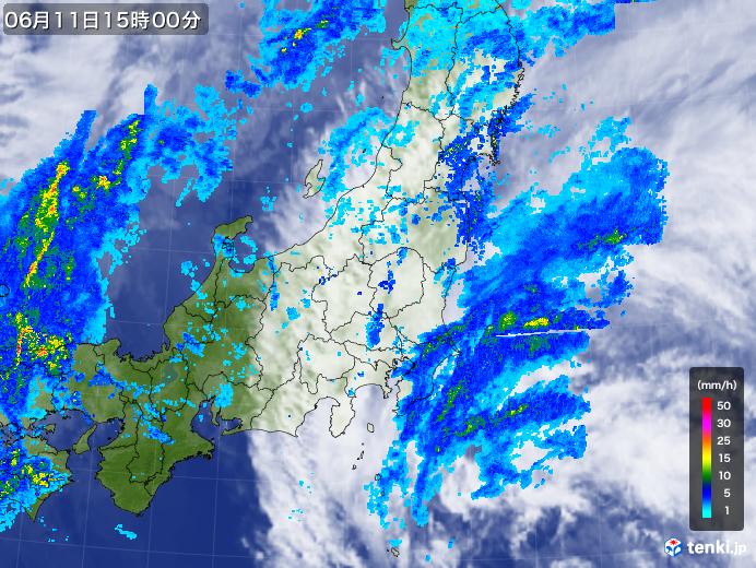 実況天気図(2018年06月11日)