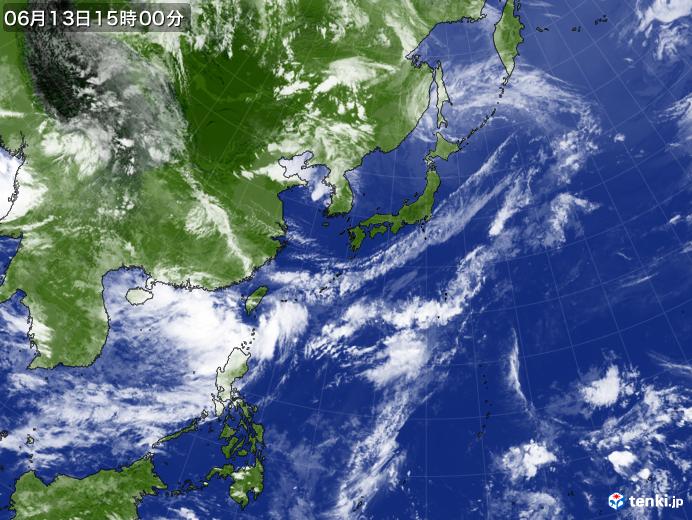 実況天気図(2018年06月13日)