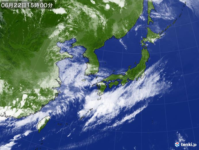 実況天気図(2018年06月22日)