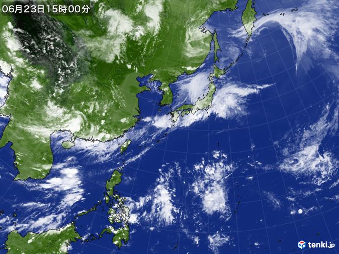 実況天気図(2018年06月23日)