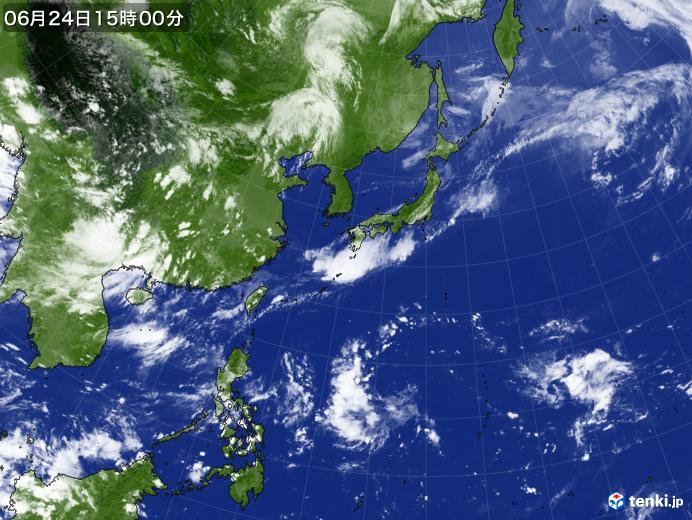 実況天気図(2018年06月24日)