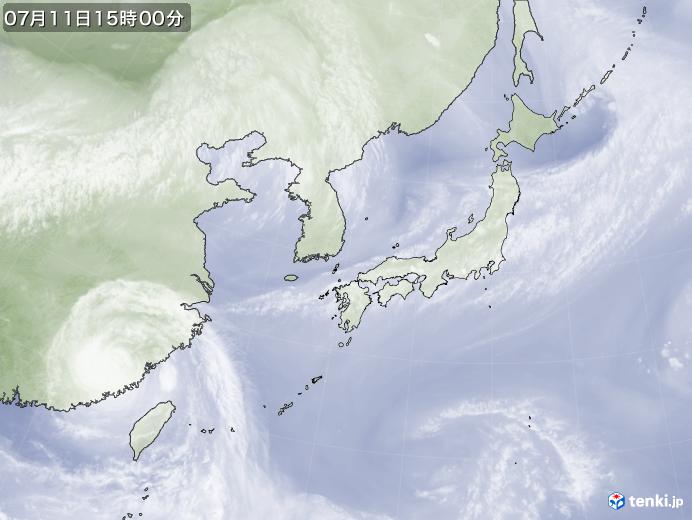 実況天気図(2018年07月11日)