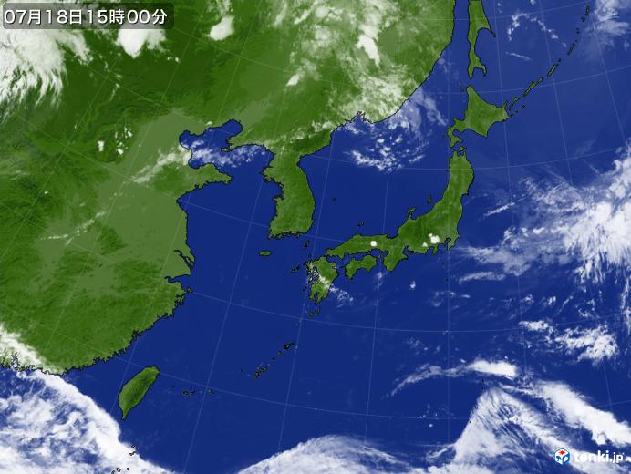 実況天気図(2018年07月18日)