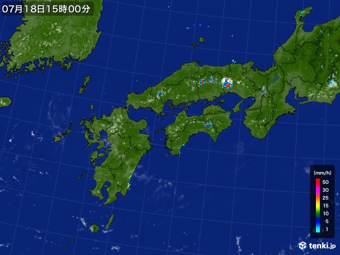 実況天気図(2018年07月18日)