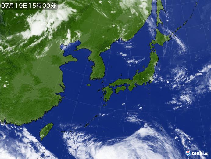 実況天気図(2018年07月19日)