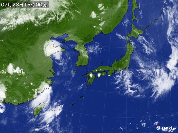 実況天気図(2018年07月23日)