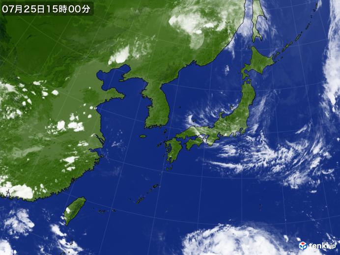 実況天気図(2018年07月25日)