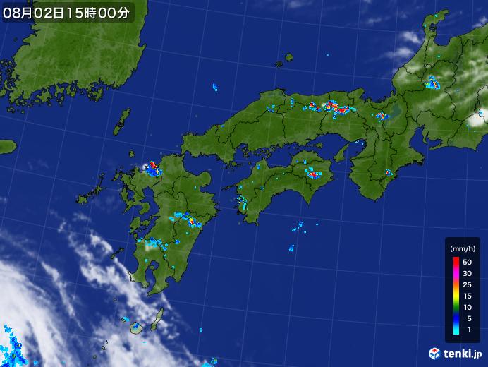 実況天気図(2018年08月02日)