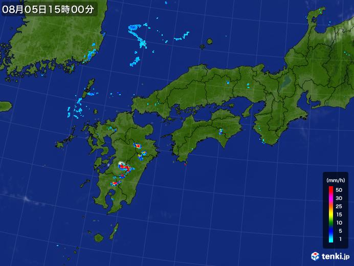 実況天気図(2018年08月05日)