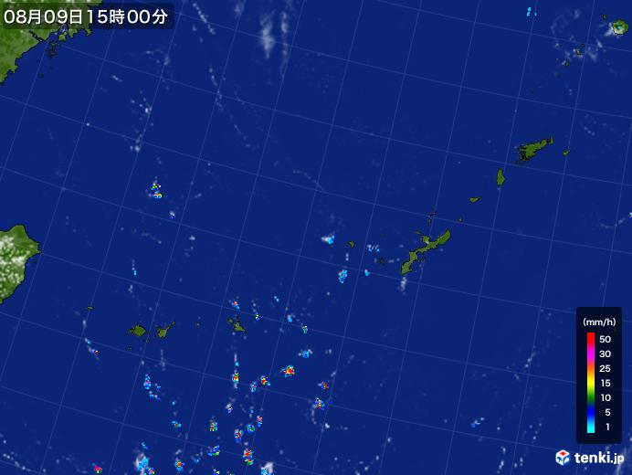 実況天気図(2018年08月09日)