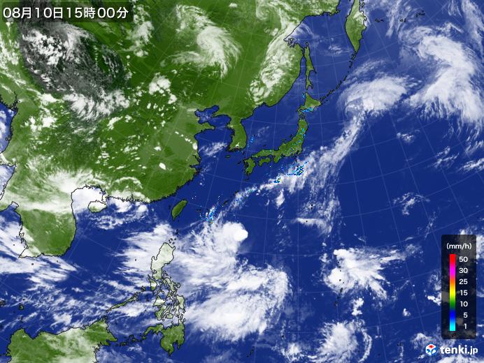 実況天気図(2018年08月10日)