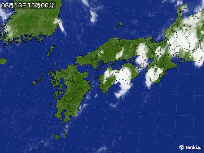実況天気図(2018年08月13日)