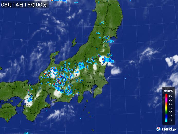 実況天気図(2018年08月14日)